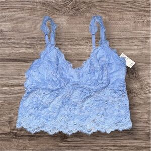 Aerie Soft Blue Lace Bralette